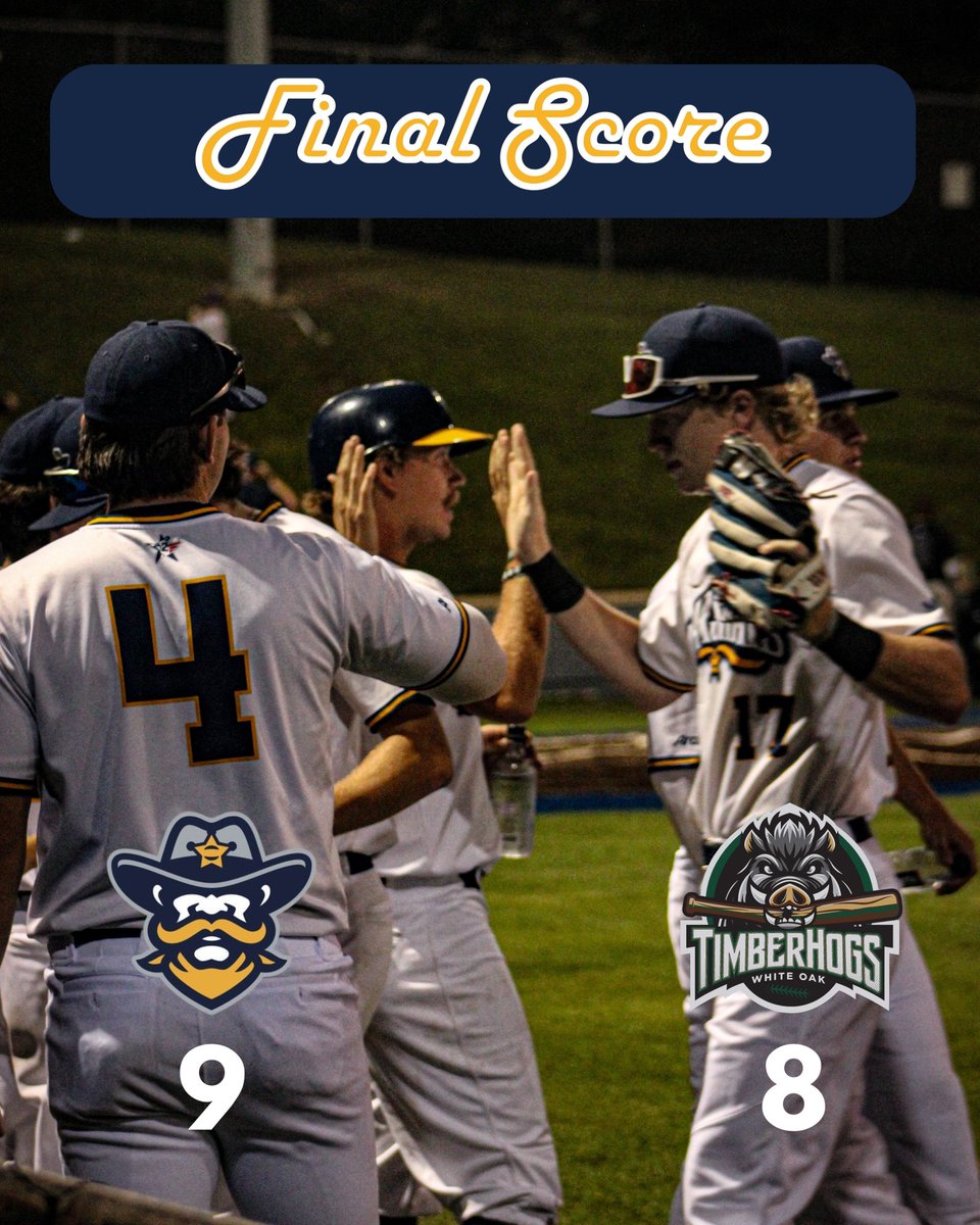 Marshals Win!
Ian McCracken delivers in the clutch with a massive 2-out, 2-run double in the 8th to put the Marshals ahead! Kaden Murray shuts the door to give the Marshals the win!

Next game: Tomorrow at 7:00 PM @ Piney Woods. Let’s keep it rolling!