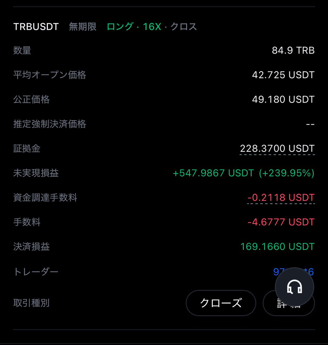 MEXCのコピトレで乗っているので、バッチリ頂いてます！
利確はどこなのかとソワソワしてしまうw
