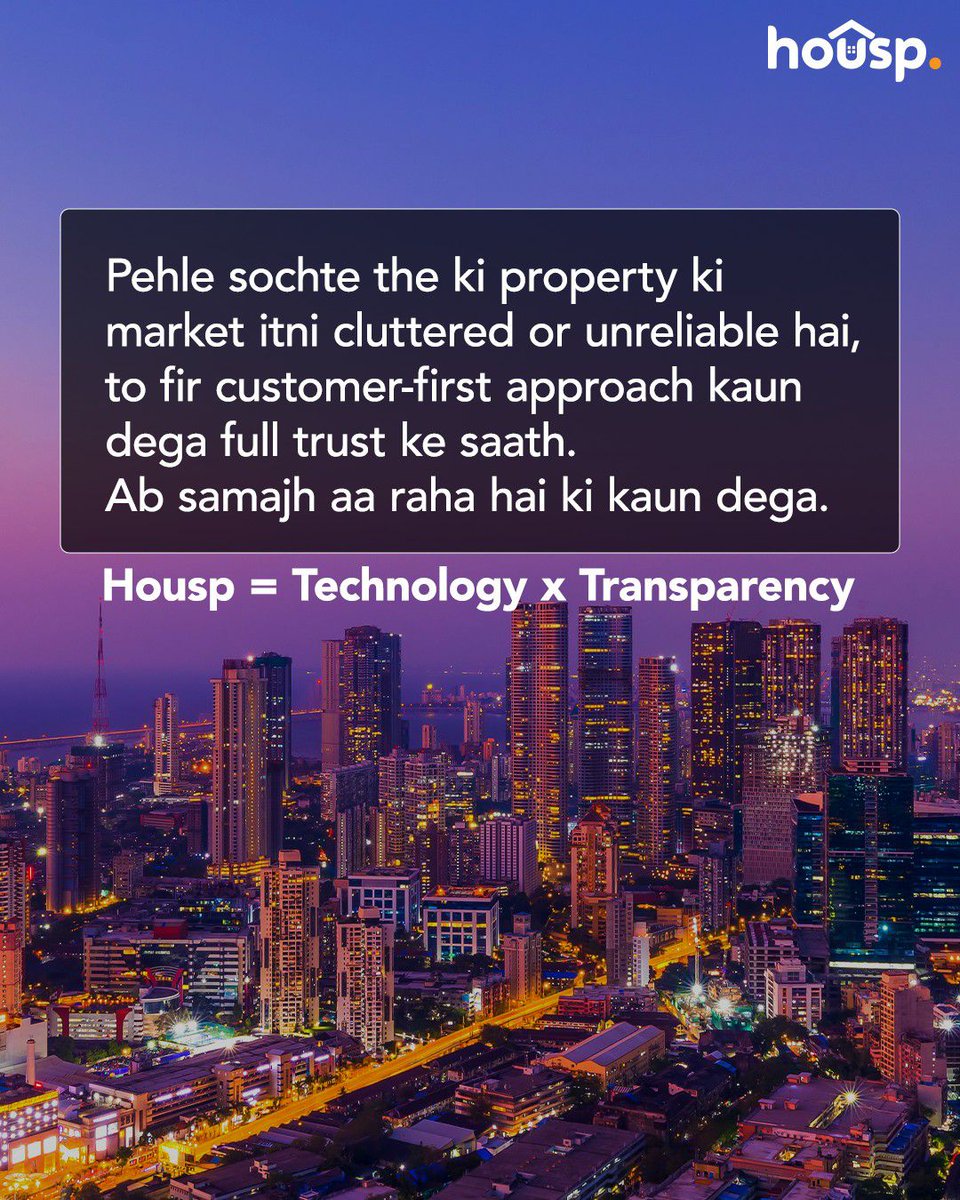 HouspTech's tweet image. Ab samajh aa raha hai ki kaun real estate market mein solution dega.

#Housp #NoidaRealEstate #TokenOfTrust #AIPoweredRealty #PropTech