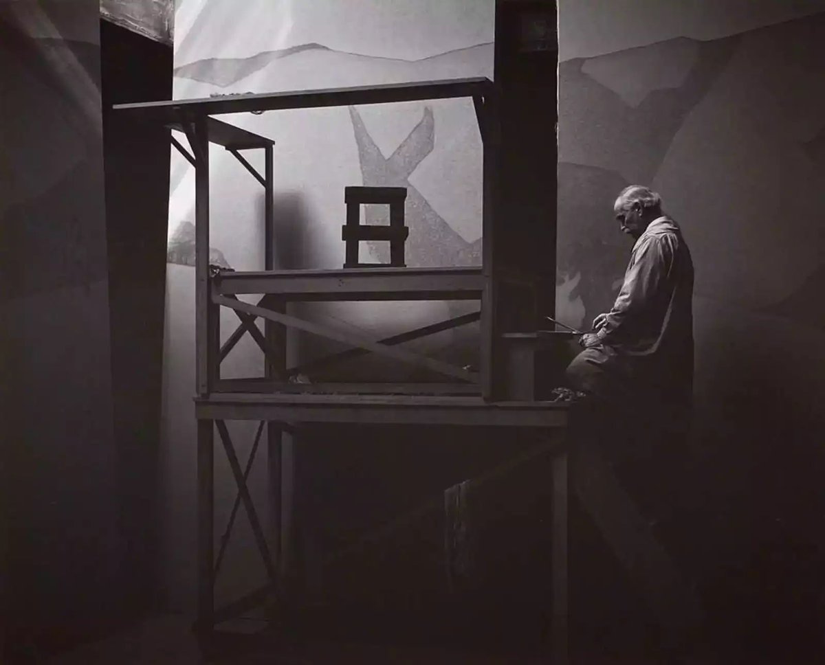 Ansel Adams #photography 
Gottardo Piazzoni in his Studio, San Francisco, c1932