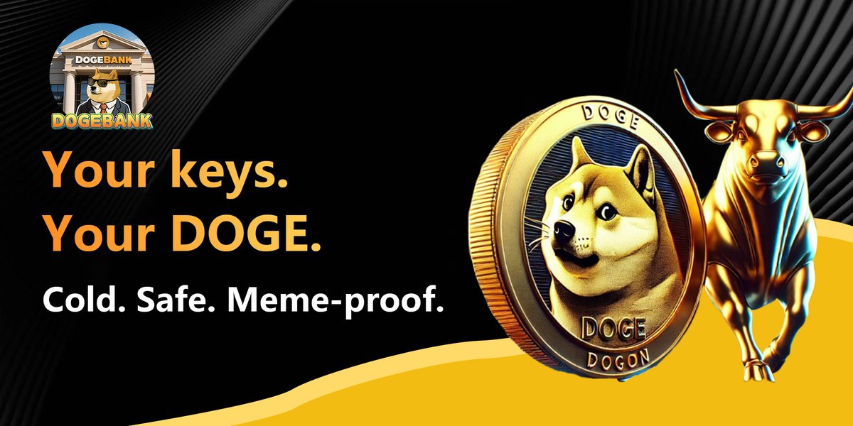 🧊 Cold wallet? ✅
Self-custody? ✅
Degen-grade security? ✅
At #DogeBank, we don’t just #HODL — we protect. 🛡️💥

#Crypto #DOGE #CryptoSecurity #DogeBank