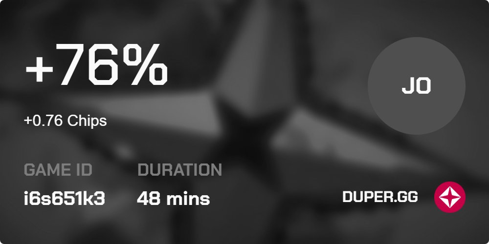 Check out my win on duper.gg! <a href="/playduper/">DUPER ✦</a>