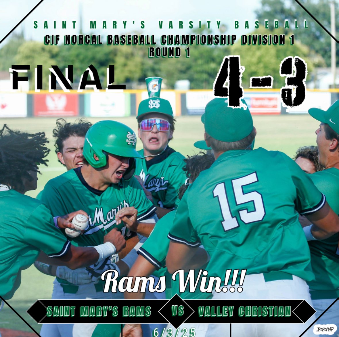 In case you weren’t there, this is how it ended….. 🐏 ⚾️