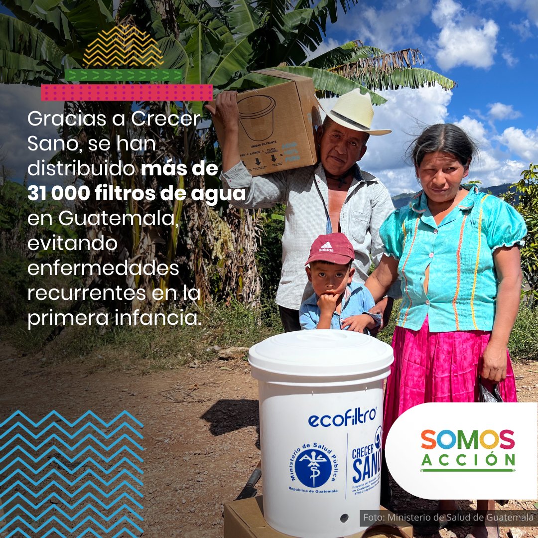 Banco Mundial | América Latina y el Caribe (@bancomundiallac) on Twitter photo Filtros de agua repartidos en comunidades de #Guatemala han mejorado el acceso a agua potable, ayudando a prevenir enfermedades relacionadas con la desnutrición infantil en el país. #SomosAcción para ayudar a que niños y niñas crezcan sanos: wrld.bg/6FI550UUtoT <a href="/MinSaludGuate/">Ministerio de Salud Pública</a> Filtros de agua repartidos en comunidades de #Guatemala han mejorado el acceso a agua potable, ayudando a prevenir enfermedades relacionadas con la desnutrición infantil en el país. #SomosAcción para ayudar a que niños y niñas crezcan sanos: wrld.bg/6FI550UUtoT <a href="/MinSaludGuate/">Ministerio de Salud Pública</a>