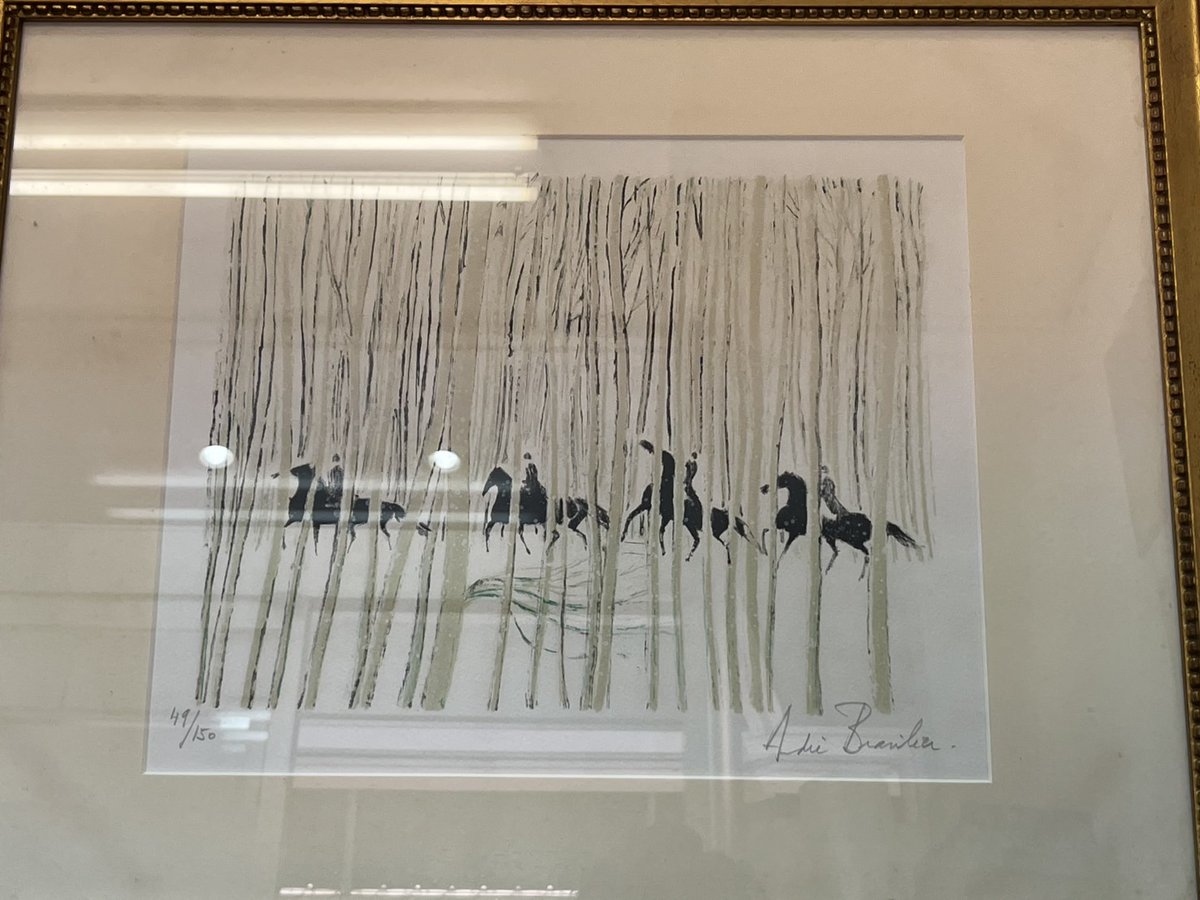 アンドレ ブラジリエ 作 「雪の乗馬」をお譲り頂きました。 antiqueclub.jp/item_record/%e…