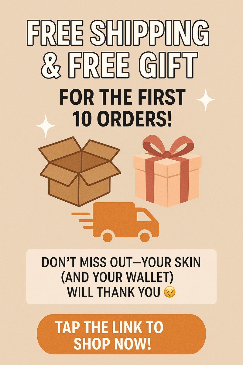 misscherrybee's tweet photo. 🚨 LIMITED TIME ONLY! 🚨
We’re treating the first 10 orders to FREE shipping AND a FREE surprise gift! 🎁
Because glowing skin should come with a little extra love 💛

🛒 Tap the link to grab yours before it’s gone!
https://t.co/2QW7lgmP2f https://t.co/UbpANQUfgZ