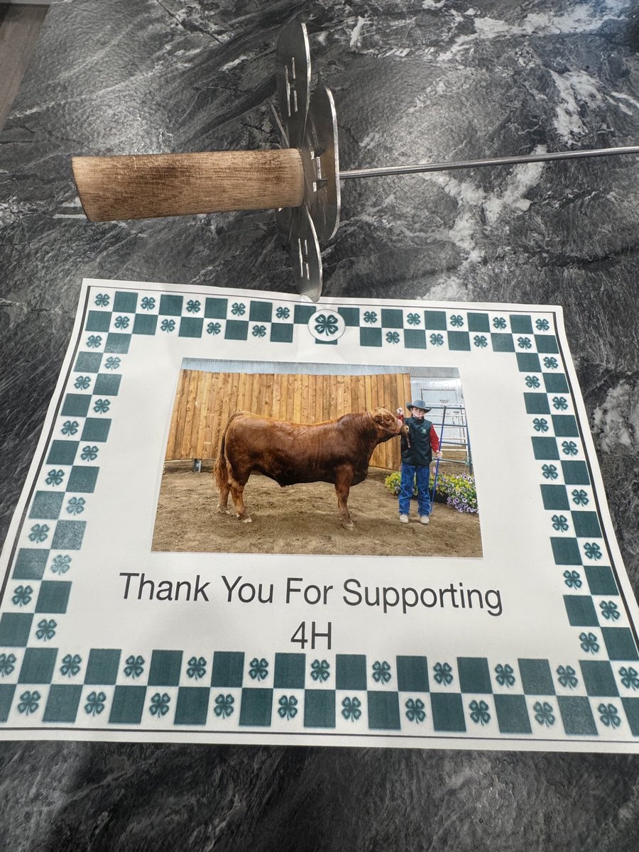 Hunting season is over!  Freezer’s going to be full again soon. Another great local Cardston area 4-H sale this year. This is probably the 23rd calf we’ve bought in the 19 years we’ve been operating. Didn’t  get a picture of him in the sale ring so the photo will have to do.