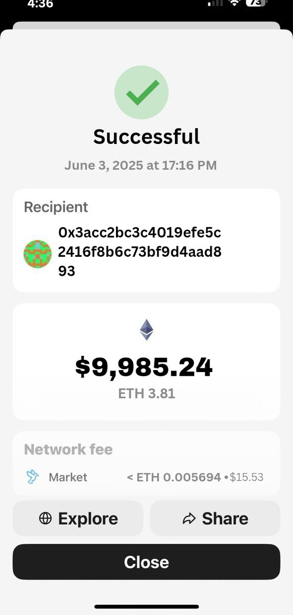 cryptorainy03's tweet photo. ✅ Payment Sent!
Winner paid: 0x3acc2bc3c4019efe5c2416f8b6c73bf9d4aad893 💸

Who's next for the crypto rain? 🌧️💰
Drop your wallet below, follow + retweet to join the chain! 🔗⚡️
#ChainRewards #ETHGiveaway #CryptoRain

https://t.co/DQqQWPXLRE https://t.co/mCiozBAbVb