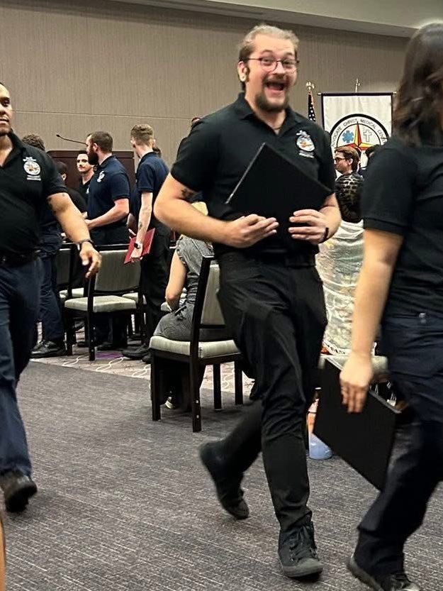 Graduated EMT school today! 

(Low quality pic bc it’s the only one that didn’t have my diploma open with my full name on it lmao)