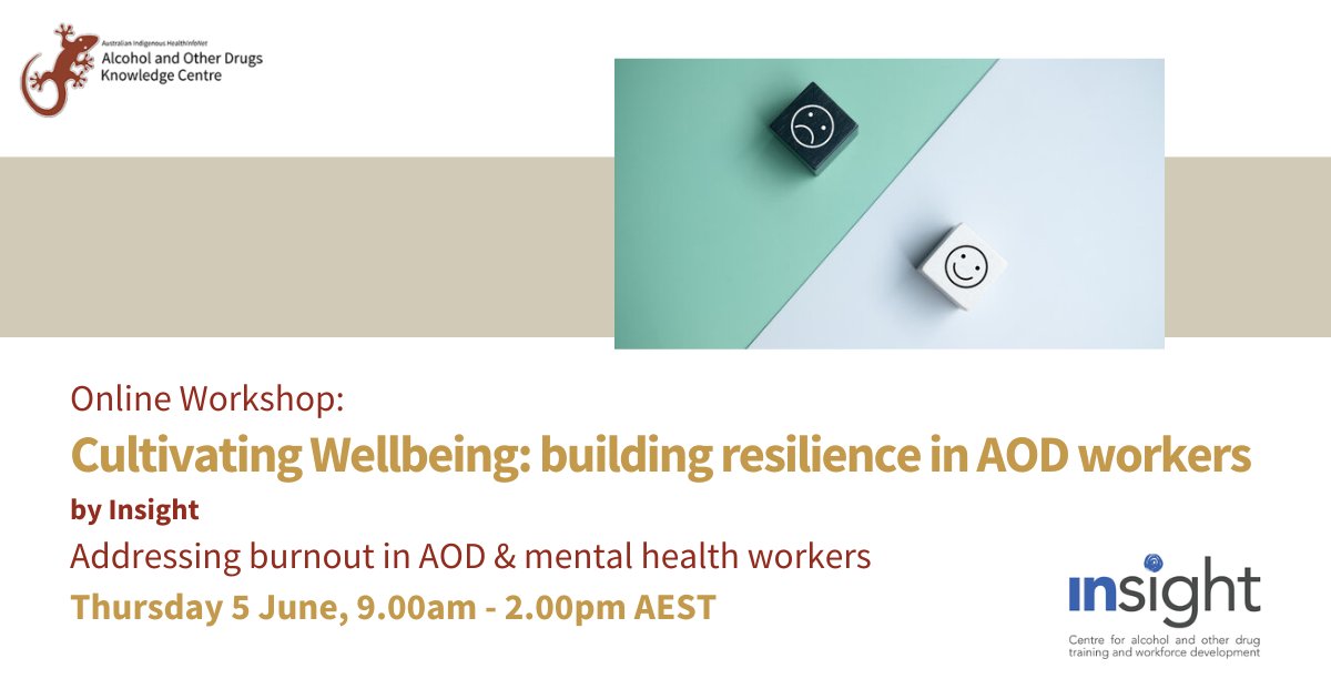 AIAODKC's tweet image. TOMORROW: Register for this online workshop that aims to equip #AOD & mental health workers with greater awareness signs of burnout including practical things they can do if it occurs. More info: 馃敆 bit.ly/43tFTRV