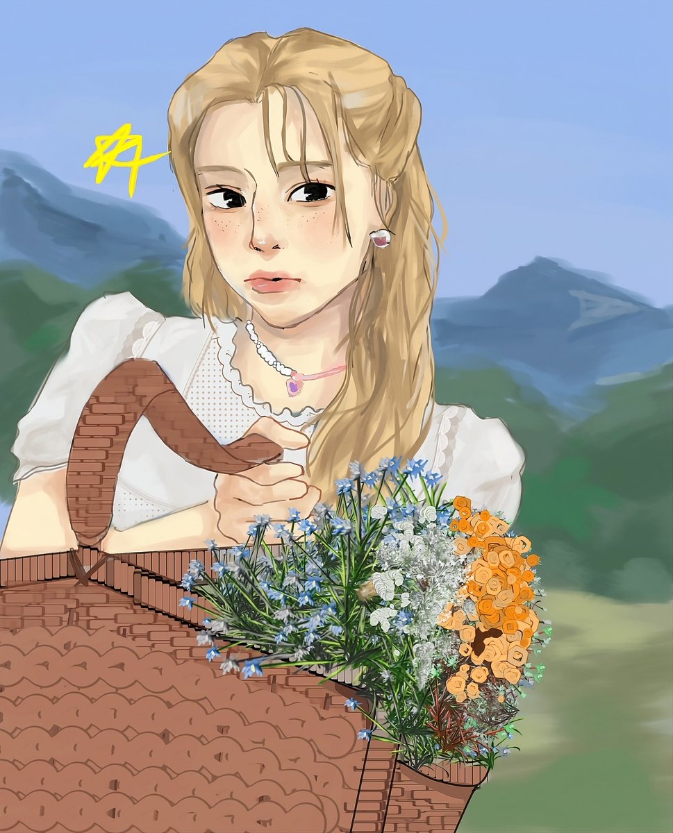si cantip dan imup hiyyih yg lewat di tl kmrin >__< (gave up drawing the flowers n basket lol jelek bgt bododh)