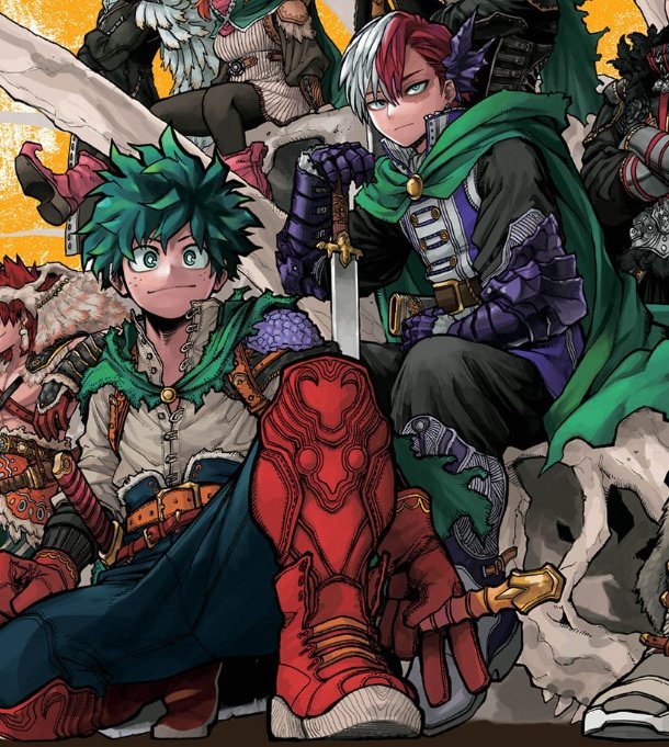 so not only is it confirmed canon that izuku saves cursed/brainwashed prince shouto, but it's also canon that they share the green capes as proof of their eternal friendship after izuku saves him from the darkness