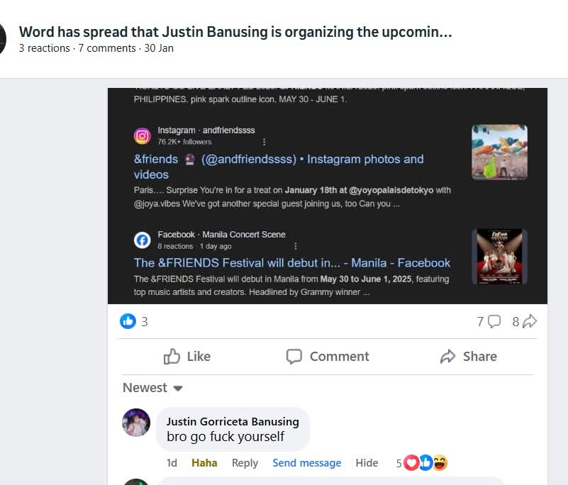 CheeseAkira's tweet image. Nag-post pala ako ng constructive criticism nung ConQuest 2023

Baka sabihan ako ng "go fuck yourself" ng #AndFriends organizer.

Credits to: Until my Batteries Expire FB page