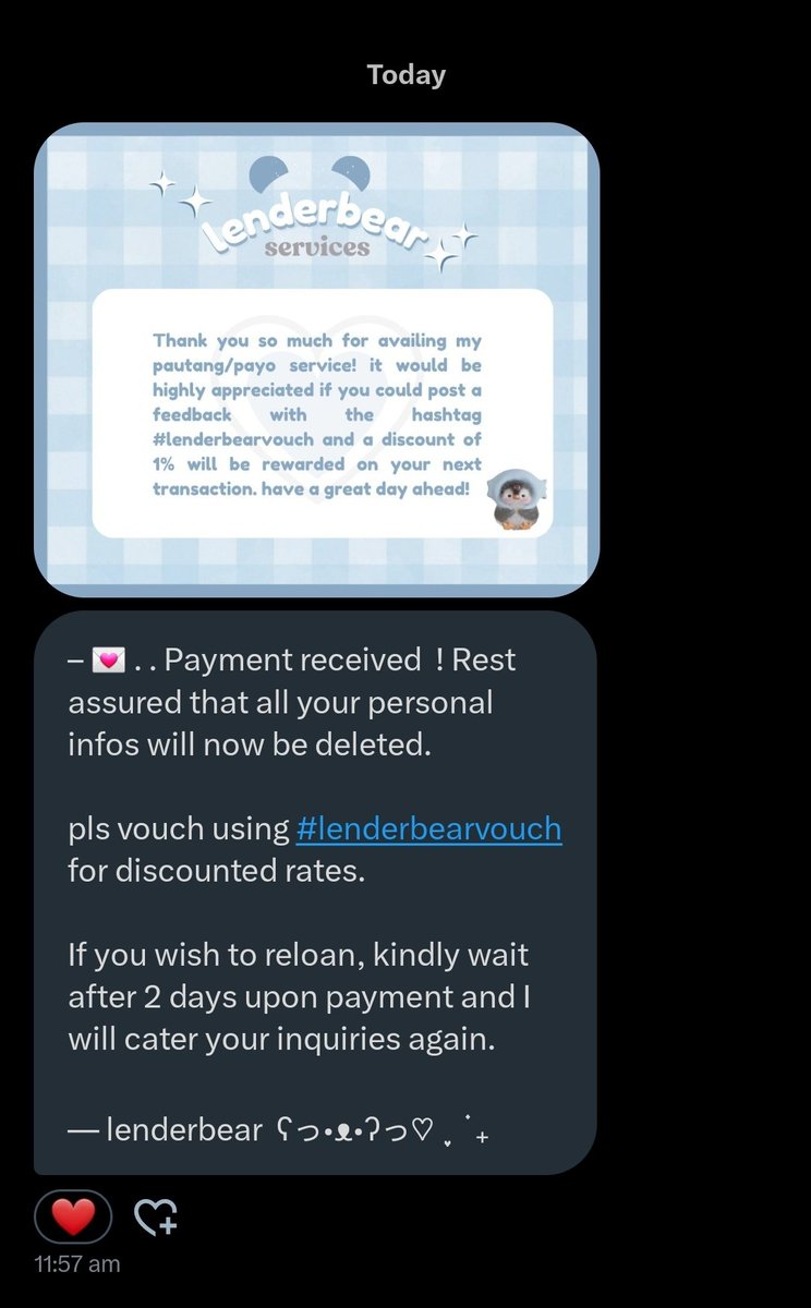 Thank you so much for always trusting me po! #lenderbearvouch <a href="/lenderbear/">claire ✮ low rates pautang service</a>