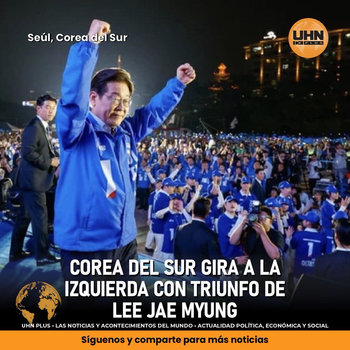 ATENÇÃO!! Após a extrema-direita tentar dar golpe e o ex-presidente ser PRESO, a Coreia do Sul elegeu un governo de ESQUERDA!!

GRANDE DIA!!

Lá eles não esperaram o ex-presidente golpista fugir pra ENJAULÁ-LO!!