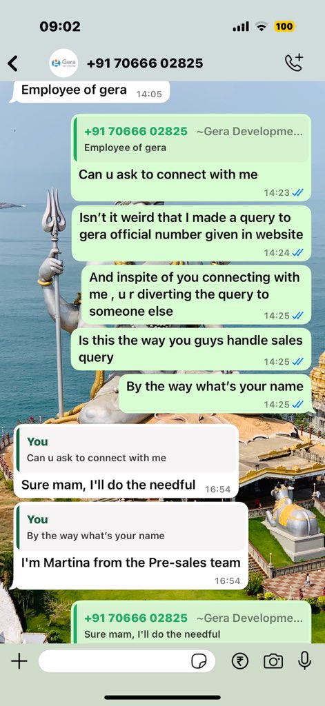 kamakhya2010's tweet image. Despite multiple follow-ups over what’s app on number shared on site, no one call back for buying a flat. disappointing to see such negligence towards customer concerns. @geradevelopment #CustomerCareFail #NonResponsive #CustomerSupportMatters