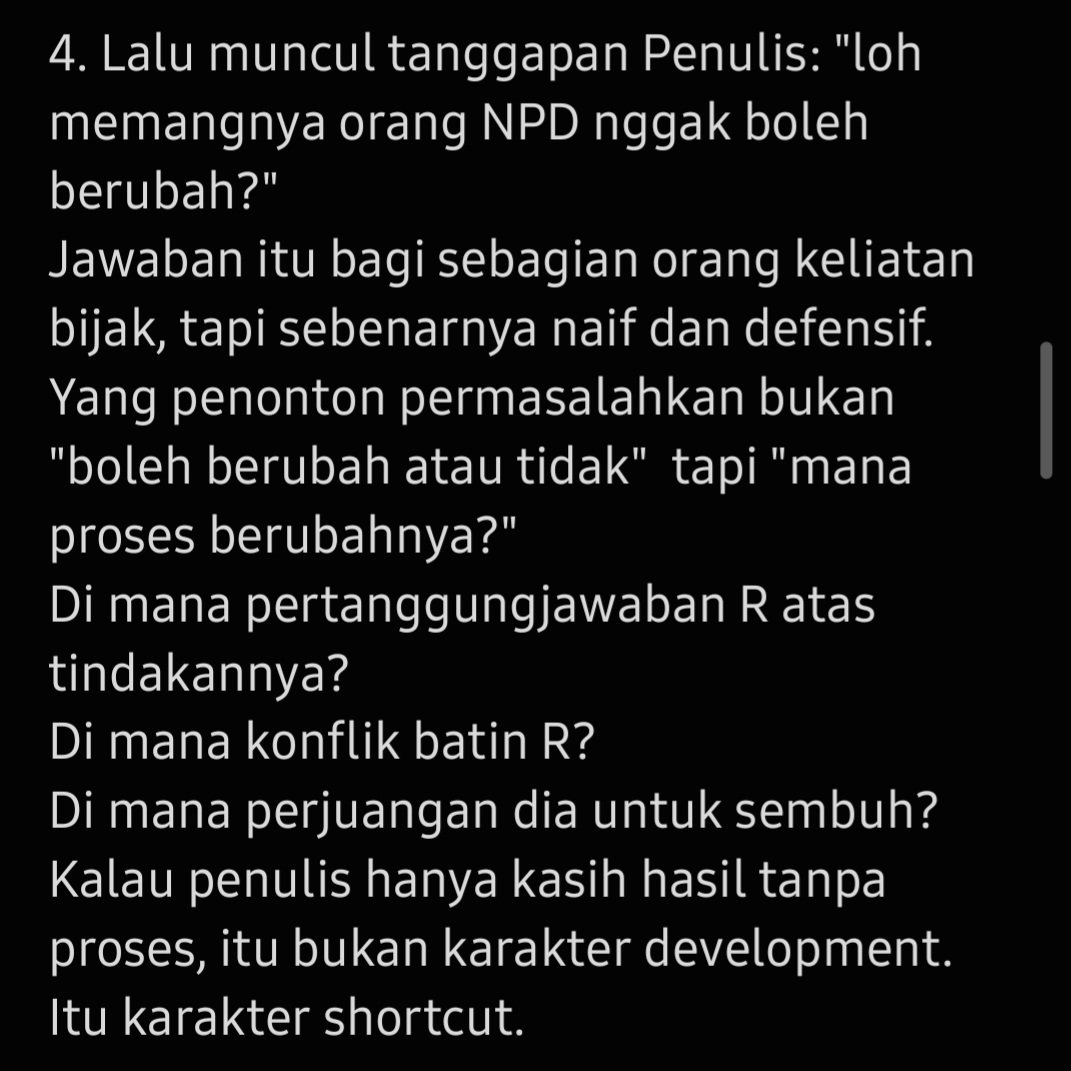 sambatyadisini's tweet image. WARNING❗️
ini bentuk kritik pada alur cerita di sinetron, bukan di real life, jadi jangan asal komentar tanpa analisa ya. 
Silahkan di baca saja, tidak menyediakan tempat untuk adu argumen dengan nol opini analisis. 
Terimakasih.