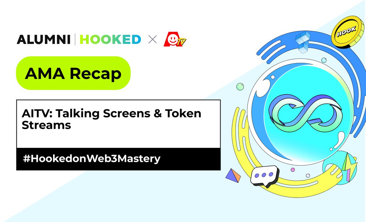 #HookedonWeb3Mastery: AMA Recap with <a href="/aitvgg/">【 AITV 】</a>  
Replay 👉 x.com/HookedProtocol…

Here’s what we uncovered:

🧠 Beyond VTubers: How AITV’s autonomous AI agents go beyond scripted avatars.

🛠️ Plug-and-Play Customization: Explore how AITV enables the launch of fully customized AI