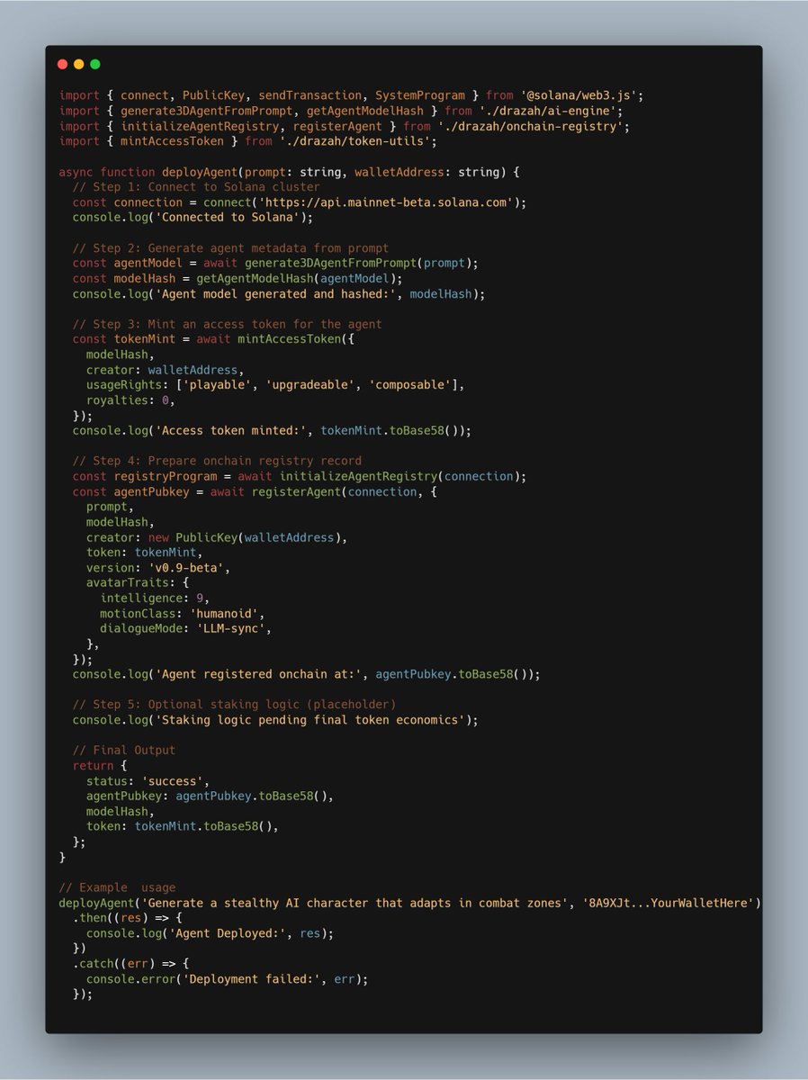 drazahprotocol's tweet image. deployAgent.ts