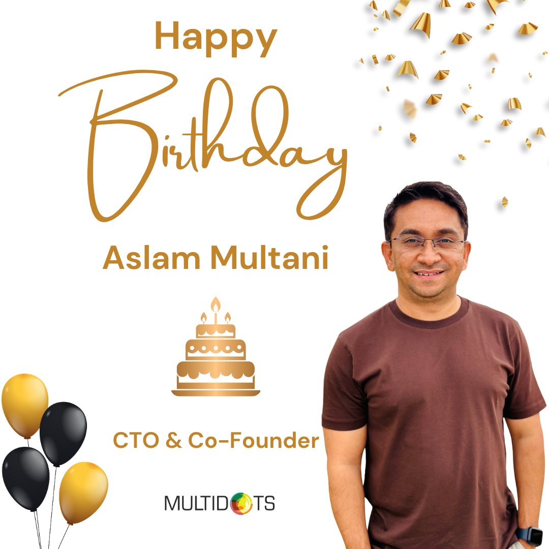 Multidots (@multidots) on Twitter photo 🎉 Happy Birthday to our Co-founder & CTO, <a href="/aslam4net/">Aslam Multani</a>! 🎂
Your vision, quiet brilliance, and passion for solving real-world problems continue to shape Multidots’ journey.
Here’s to more growth, game-changing ideas, and shared success. 🎉 Happy Birthday to our Co-founder & CTO, <a href="/aslam4net/">Aslam Multani</a>! 🎂
Your vision, quiet brilliance, and passion for solving real-world problems continue to shape Multidots’ journey.
Here’s to more growth, game-changing ideas, and shared success.