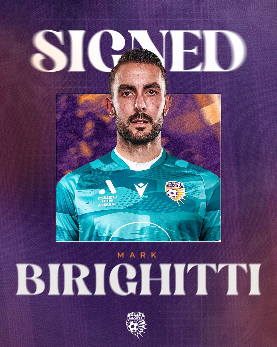 Perth Glory FC (@perthgloryfc) on Twitter photo Welcome to Glory, <a href="/MarkBirraz/">Mark Birighitti</a>!
Another proud West Aussie signs for the club - get all the details here: tinyurl.com/3kkz8k9e
<a href="/aleaguemen/">Isuzu UTE A-League</a> #ONEGlory Welcome to Glory, <a href="/MarkBirraz/">Mark Birighitti</a>!
Another proud West Aussie signs for the club - get all the details here: tinyurl.com/3kkz8k9e
<a href="/aleaguemen/">Isuzu UTE A-League</a> #ONEGlory