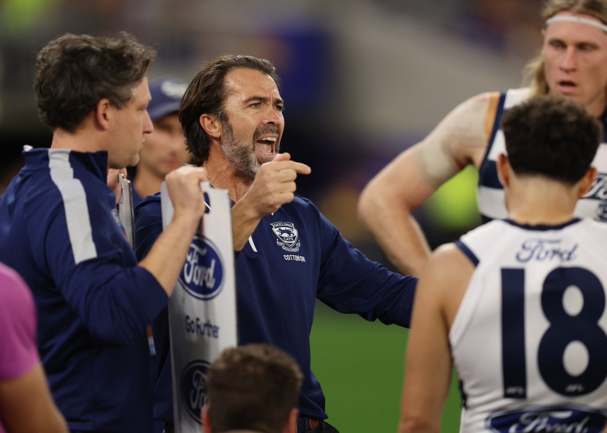 "That sort of stuff is less valued but definitely not by our team." 
Tom Atkins on his new AFLW role and Chris Scott's spirited three quarter time address as a star Cats forward becomes league leader for defensive efforts 👉bit.ly/4mZKDGG