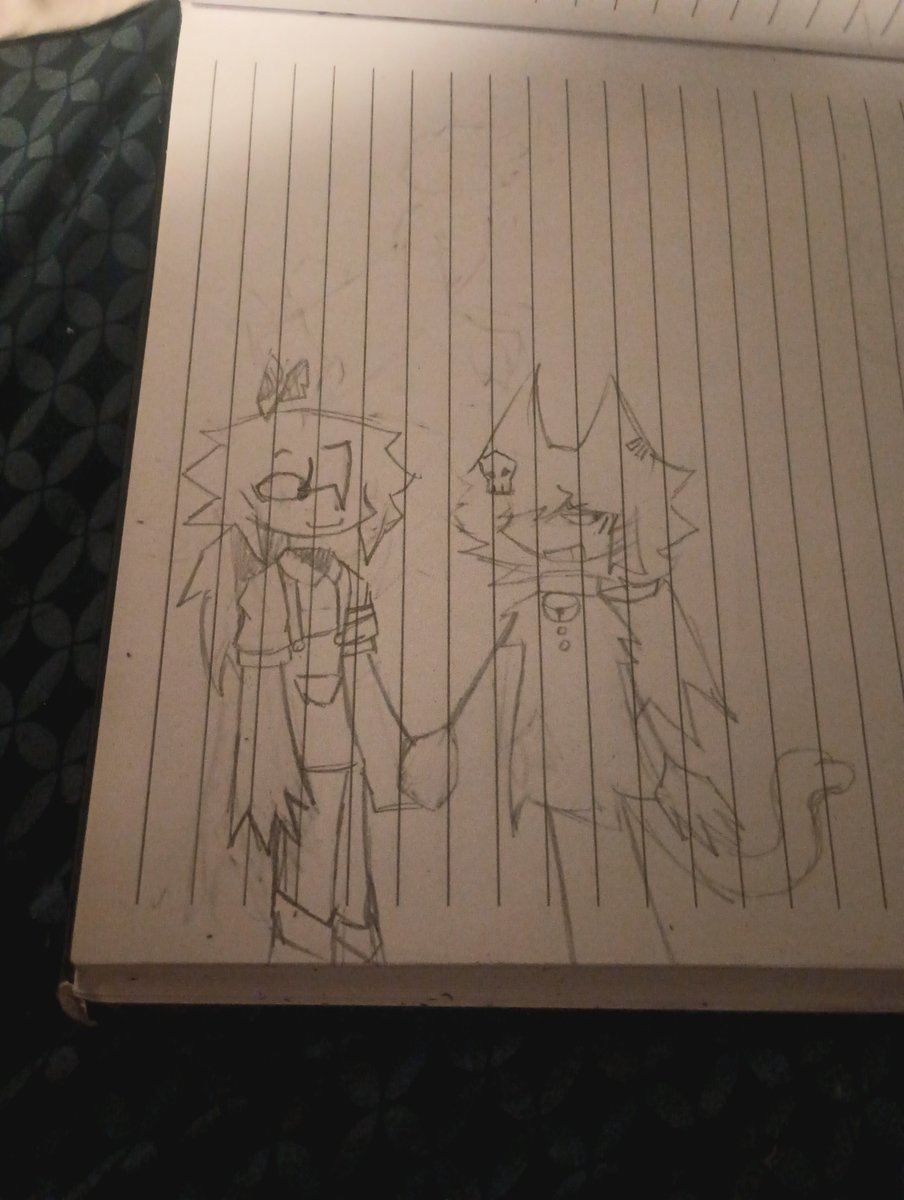 PatriciaRo51239's tweet image. Uhh so it&apos;s pride month and I know I draw petunia x Lizzy but here&apos;s Engel x Skell

#skullfeather #fpeskell #fpeEngel