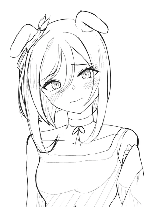 以前あげたフラッシュさんの下書きと線画 