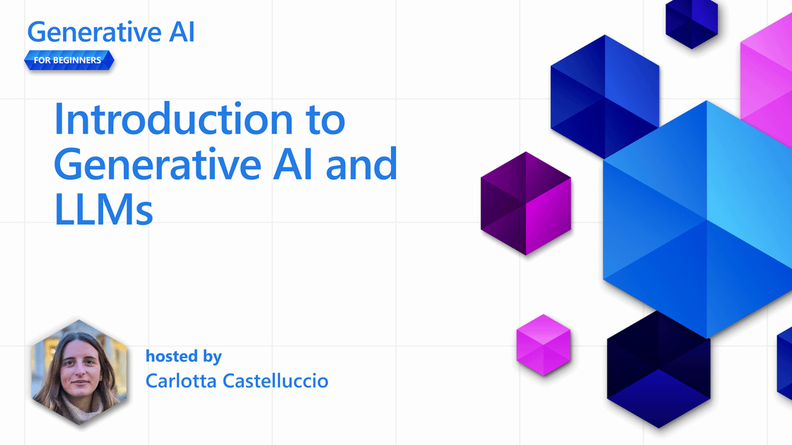 Episode 1: Introduction to Generative AI and LLMs

– Carlotta Castelluccio introduces Generative AI and large language models, explaining their inner workings and how they are revolutionizing industries (with a focus on education)​

learn.microsoft.com/en-us/shows/ge…
