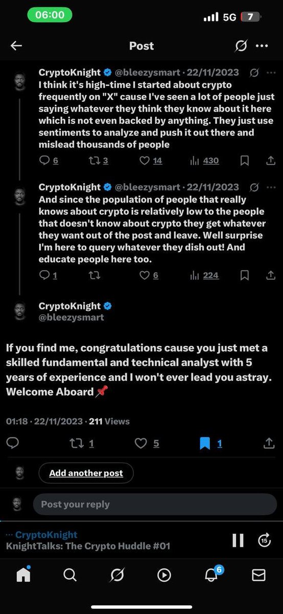 bleezysmart's tweet photo. Why do I teach crypto and technical analysis with so much passion?..even for free

I have something important to share today.
I’ve been reflecting a lot, and I want you to see me beyond the charts and candlesticks.

—————————————————————–————
Yesterday, I was on a Space breaking down ETH’s current setup when someone jumped on the mic and said: 

“CryptoKnight, I thought you were bearish on ETH. Why the sudden change?”

It hit me. Not because it was wrong… but because it made me pause.

I smiled and thought "Have people not been paying attention to me?"

I’ve always said:
“No ETH pump, no altseason.”
—————————————————————–————
But that question did something to me. It made me go back... way back.

I spent hours scrolling through my old posts.
Through my charts.
Through my thoughts.

I went back to 2023…
Then 2022…
Even 2021.

What I saw made me sit up.

Not out of pride.
But out of deep gratitude.

Because even I didn’t realize how consistent I’ve been.
—————————————————————–————

When the world was panicking, I tweeted:

“Right before you, the BTC bull run has started already… but it’s not visible to everyone yet.”

This was around $63,105 cause it already formed a series of indecision candles on the same resistance that initially took us to 50k that same year, fear was louder than facts.

Again recently when ETH was going down the drain, I said;

"You have no reason to be bearish on $ETH btw. It's going to be a shocker when it starts moving. When".

And as I kept reading my own words, one thought wouldn’t leave me:
“You’ve been right all along.”

I quietly whispered Alhamdulillah.

From timing the 2021 bull run,
To warning people ahead of the 2022 bear season,
To calling this current move in late 2023.

I’ve never needed validation,
But it’s different when your own work validates you.

This is what 7 years of proof of work looks like.

If you need receipts, my timeline is public. Just scroll.
—————————————————————–————

So when people ask:
Why are you teaching all of this for free?
Why pour your heart out like this?

Here’s the truth:
Because I’ve made every mistake you can imagine. Because I know what it means to lose, to doubt, to learn the hard way.
Because I see how little access most people have to the real stuff.
And because this; what I’m doing now, is my way of giving back.

This is a service to humanity.
—————————————————————–————
A friend from my first-ever class reached out last night.
He said:
 “Bro I dey feel you… but abeg no finish the whole lecture tonight o 😅” 
We laughed and jumped on a call. 

He told me:
“People pay hundreds of thousands for this knowledge, and still don’t get the depth you’re offering.”

That moment reminded me of why I’m here. Not for claps.
But because I know what I carry. And I know it’s needed.
—————————————————————–————

This post isn’t to impress anyone.

It’s a reminder: for you and for me that this is bigger than charts.

I won’t tell you you’ll become rich from trading.
But I will give you tools you’ll carry for life.

And In Shaa Allah, you’ll remember the day you met me as the day everything started to shift.
—————————————————————–————
Another class holds tonight.

Same time. Same place.
But don’t come if you’re not ready to learn.
This isn’t hype. This is legacy.

Join us here: https://t.co/a4orCu0NYs
—————————————————————–————
Very soon, maybe after Eid, we’ll host the second version of KnightTalks.

This time, I hope to bring some solid traders on board too. I pray they respond to my DMs sha 😅

Let’s build. Let’s grow. Together.

I’m not your savior.
I’m just a man who’s walked this road,
And now wants to walk beside others on theirs.

If this message touches you,
Don’t just scroll past it.

Retweet.
Save it.
Share it with someone who needs to hear it.

We’re not just talking crypto.
We’re changing lives — one chart, one class, one soul at a time.