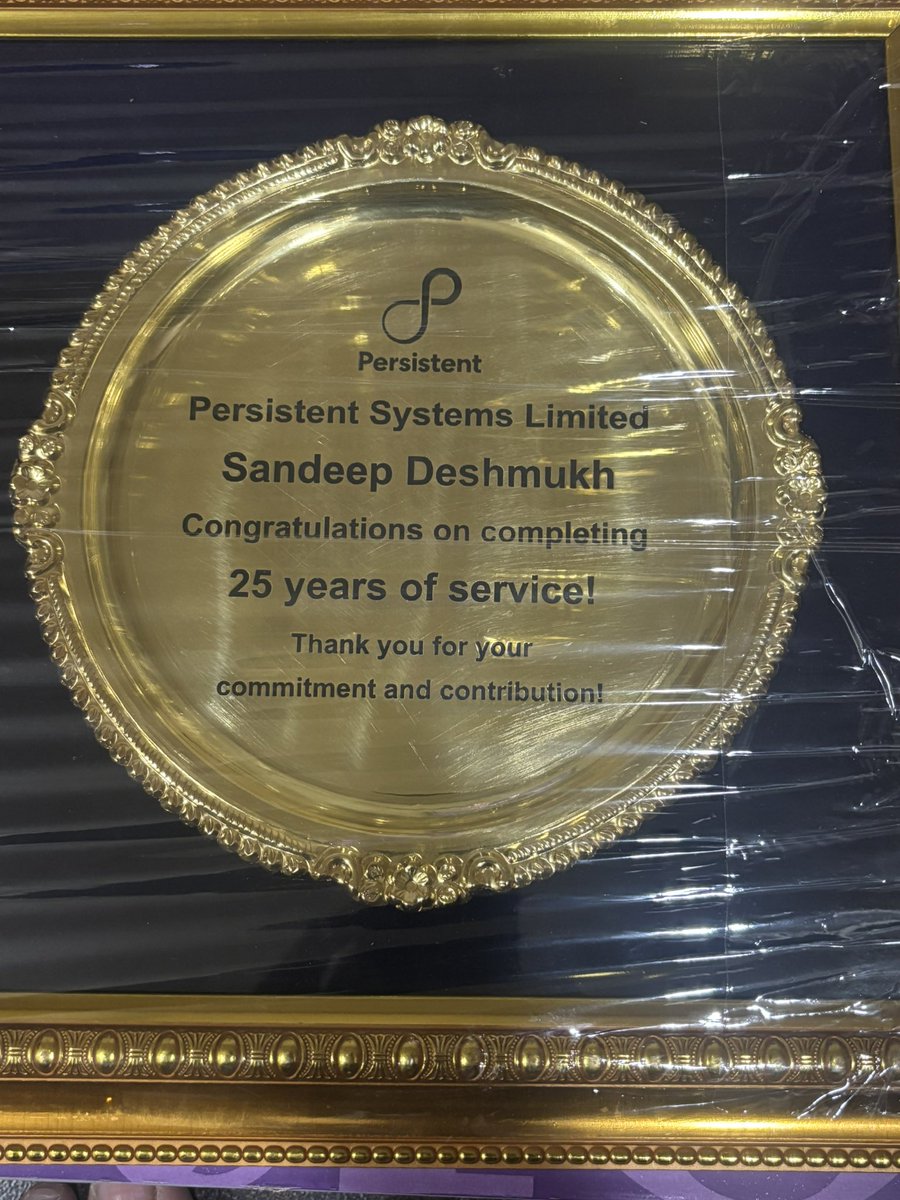 sandeep__desh's tweet photo. 25 Year's of Gratitude:
As I celebrate 25 incredible years at Persistent, I want to extend my heartfelt thanks to Persistent management, my Managers &amp; Colleagues, Customers, Partners,Friends, and My Family.   @anandesh  @skkalra @Persistentsys https://t.co/9EqluxYKJz