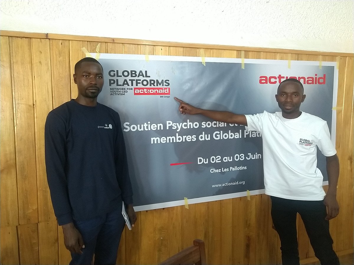 ShukuruHonore's tweet image. Après les moments de crise, il était vraiment très important qu&apos;on un soutien psychosocial pour nous raffraîchir mais aussi apprendre comment assister les personnes victimes de stress et traumatisme. Merci @actionaid et @GlobalPlatforDRcongo.