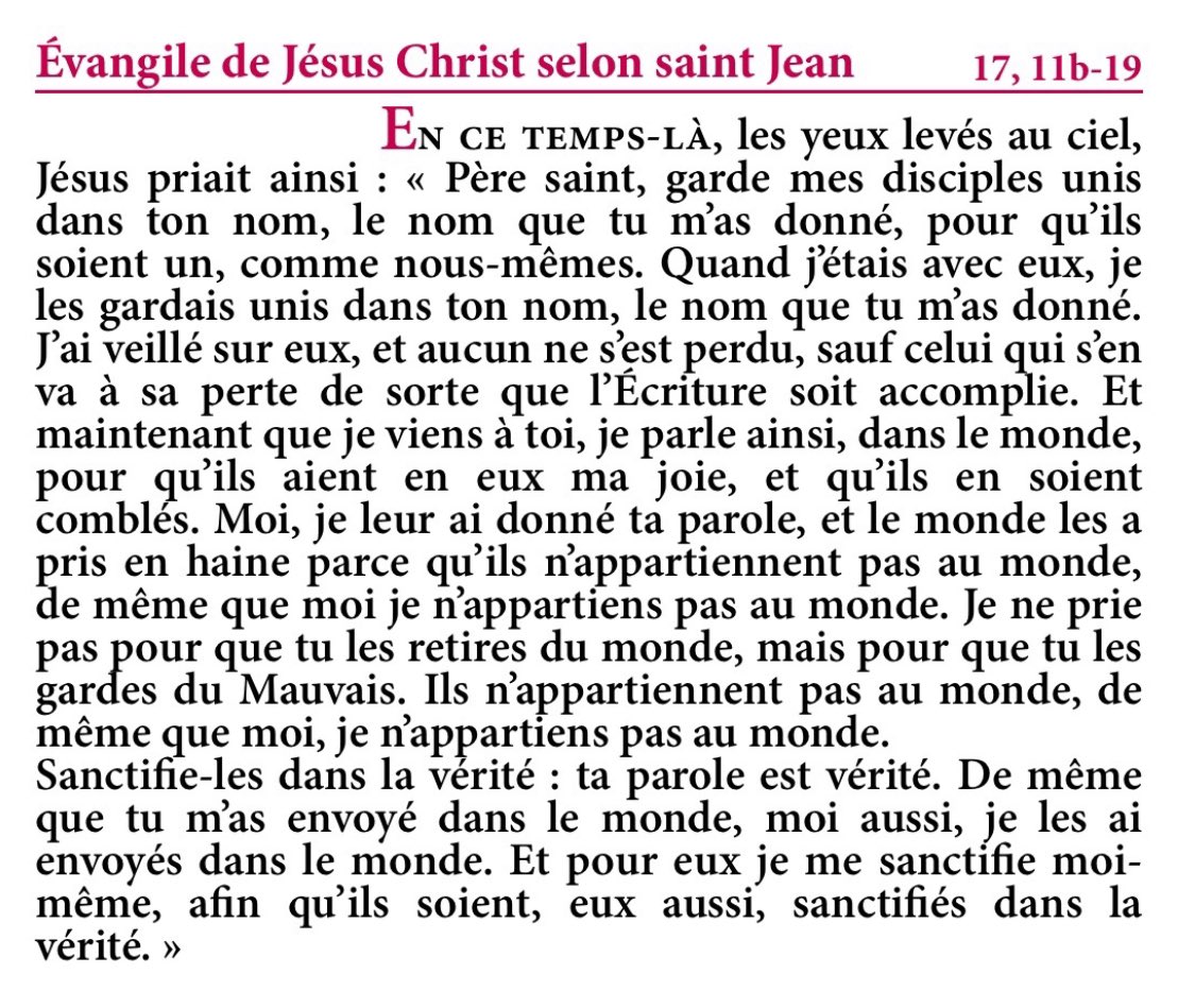 PSEVEZsj's tweet image. &quot;je parle ainsi, dans le monde, pour qu’ils aient en eux ma joie, et qu’ils en soient comblés.&quot; Jn 17 ☀️

☀️ #Pâques ☀️ #EvangileduJour ☀️