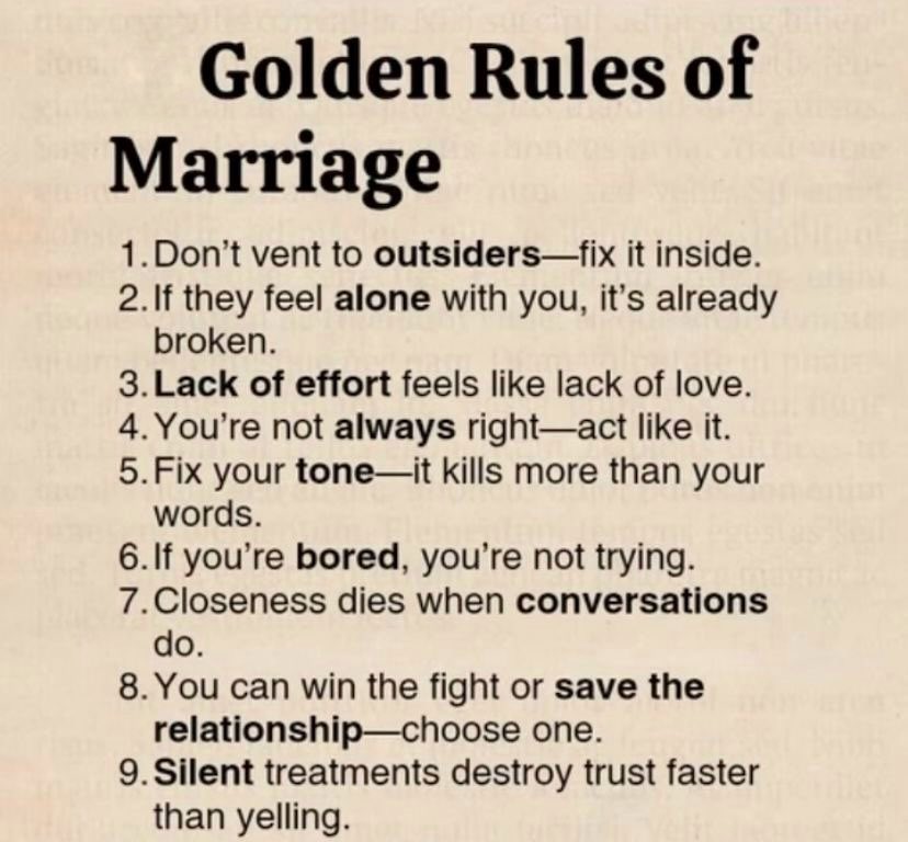 AkshayC33923356's tweet photo. Marriage Rules…👰🏻‍♀️🤵🏻‍♂️
•
•
•
•
#Health #Marriage #relationships #motivation #selflove #selfcare #tips #healthandwellness  #wellness #HealthyLiving #healthylifestyle #love https://t.co/rLED8KFM5d