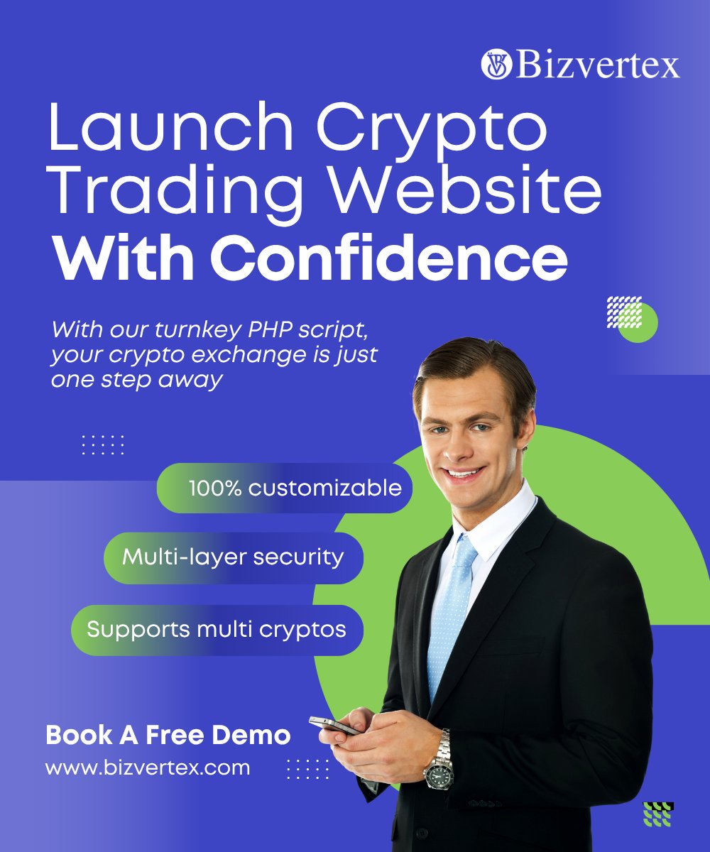 bizvertex's tweet photo. Want to enter the #crypto space? We’ve got your back!
Our ready-made #CryptoExchangePHPscript helps you launch a fully functional #exchange with advanced features 

Free demo-  https://t.co/a8s48N5AsD

#CryptoStartup #ExchangeScript #Cryptocurrency #bitcoin #bitcoinexchange #btc https://t.co/UH85QlErKp