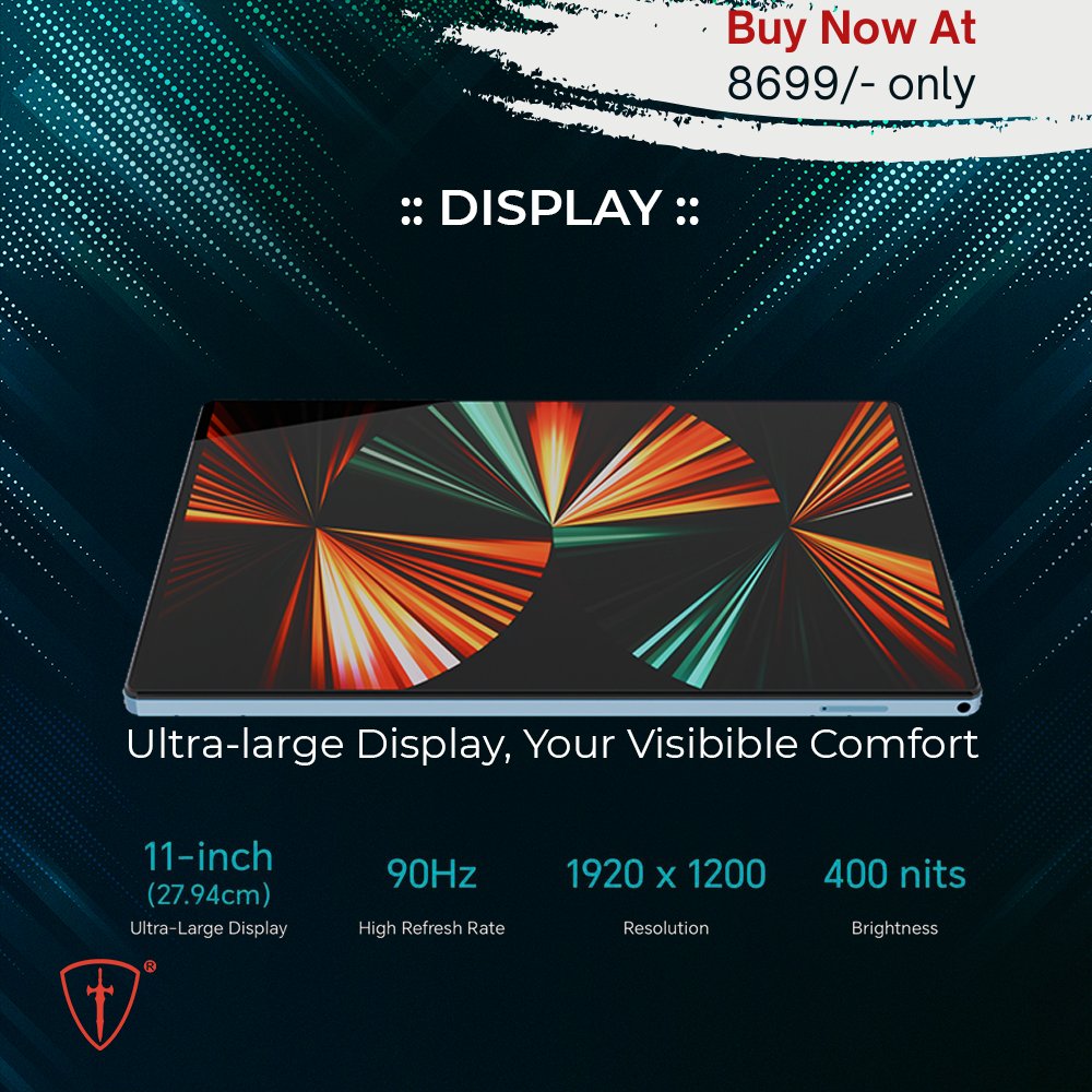 Tiitanindia's tweet image. A battery that lasts and performance that keeps up. From Zoom calls to YouTube, the Shield Tab won’t slow you down.
.
.
#shieldtablet #technology #gadgets #android14 #tablets #tiitan #ipsdisplay #electronic #andriodtablets