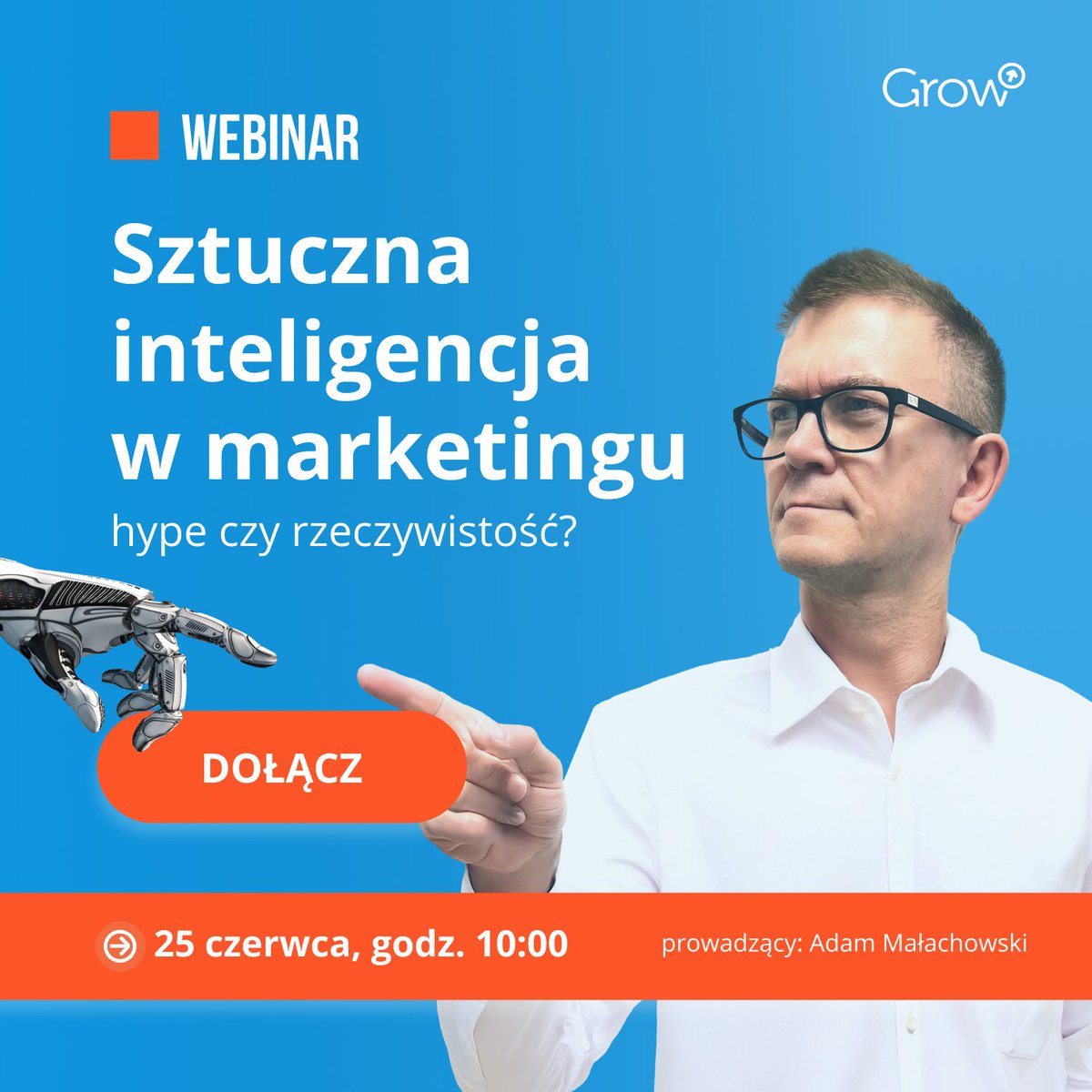 GrowPoland's tweet photo. #AI w marketingu – hype czy realne wsparcie? 👾 Zapraszamy na #webinar 25 czerwca, w trakcie którego omówimy konkretne zastosowania AI w #contentmarketing, #ABM i #leadgeneration, a także pokażemy, jak przygotować się na 2026 rok 🚀 Rejestracja 👇 
https://t.co/8tG8B5xg9A https://t.co/5DVAusmNkI