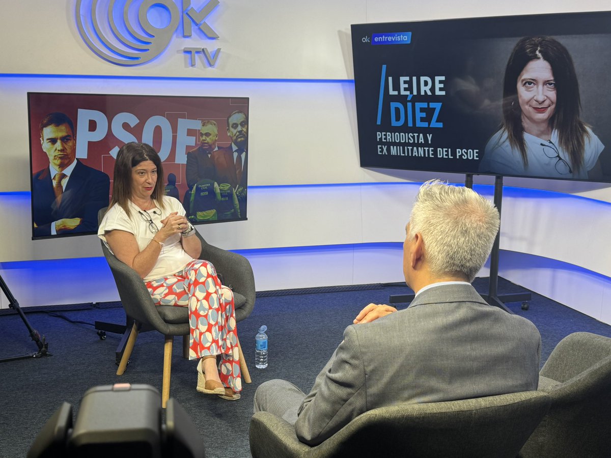 Pilar R Losantos (@pirlosantos) on Twitter photo De la rueda de prensa a la redacción de <a href="/okdiario/">okdiario.com</a>. Leire Díez está ofreciendo una entrevista en exclusiva, la primera de su historia, para nuestro periódico. Atentísimos a sus pantallas, que hay MUCHA tela que cortar.
<a href="/eduardoinda/">Eduardo Inda</a> De la rueda de prensa a la redacción de <a href="/okdiario/">okdiario.com</a>. Leire Díez está ofreciendo una entrevista en exclusiva, la primera de su historia, para nuestro periódico. Atentísimos a sus pantallas, que hay MUCHA tela que cortar.
<a href="/eduardoinda/">Eduardo Inda</a>