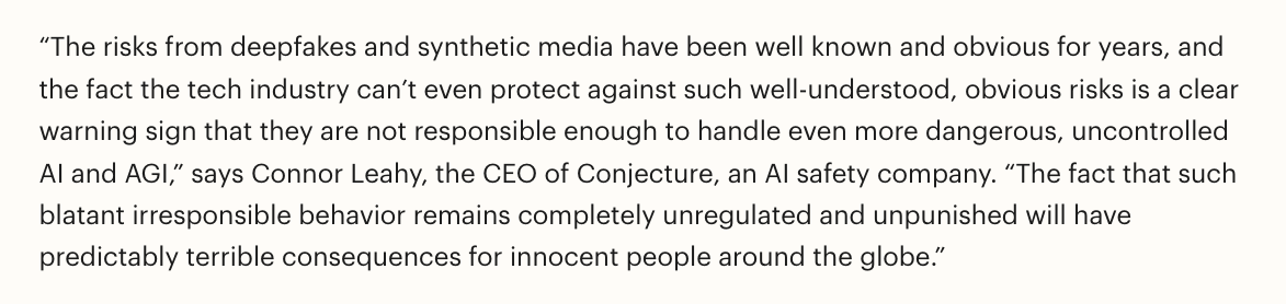 Google's Veo 3 AI generates hyper-realistic videos of election fraud and rioting that experts say could fuel social unrest.

Concerningly, as Connor Leahy commented to Time, "the fact the tech industry can’t even protect against such well-understood, obvious risks is a clear