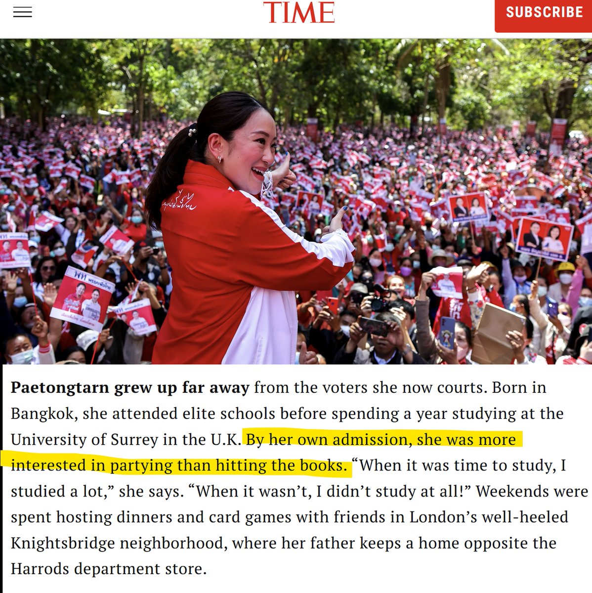 pipob69's tweet image. หลังจากดูคลิปที่เหวี่ยงใส่นักข่าวเรื่อง #กัมพูชา คุณลองไปอ่านที่ Charlie Campbell เขาสัมภาษณ์ @ingshin จะไม่แปลกใจเลยว่าทำไม เพราะเขาไม่ได้ถูก groomed มาให้เป็นผู้นำ

“ #แพทองธาร เติบโตมาในที่ห่างไกลจากผู้มีสิทธิเลือกตั้งที่เธอตามขอคะแนนเสียงในปัจจุบัน เธอเกิดที่กรุงเทพฯ…