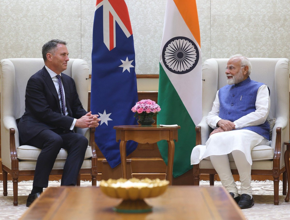 Glad to meet Deputy Prime Minister of Australia Richard Marles. Had a productive discussion on deepening the India-Australia Comprehensive Strategic Partnership, which marks its fifth anniversary today. Our shared vision for a stable, secure, and prosperous Indo-Pacific continues