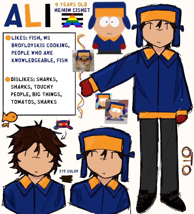 otomachii's tweet image. ali reference sheet woohoo 🎉: pinned 📌🐟