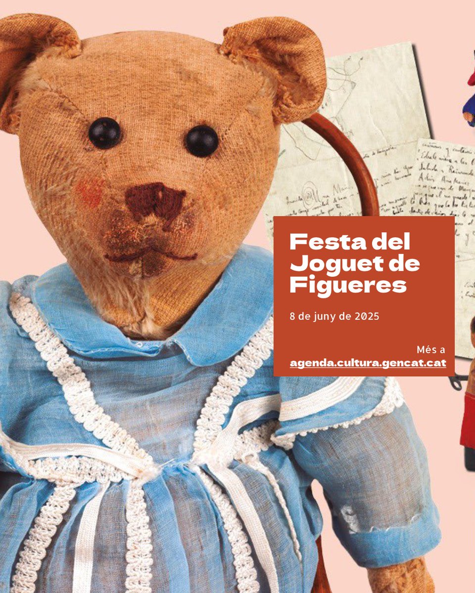 Agenda Cultural de Catalunya (@agendacultura) on Twitter photo 🧸 XXXI Trobada Intergalàctica de Joguets de Col·lecció
📍 Figueres
📅 8/06
🚀 A la Festa del Joguet de Figueres podràs viatjar al passat i comprar, vendre o intercanviar joguines de col·lecció.
<a href="/ajfigueres/">Ajuntament de Figueres</a> <a href="/museujoguetcat/">Museu del Joguet de Catalunya</a>
agenda.cultura.gencat.cat/content/agenda… 🧸 XXXI Trobada Intergalàctica de Joguets de Col·lecció
📍 Figueres
📅 8/06
🚀 A la Festa del Joguet de Figueres podràs viatjar al passat i comprar, vendre o intercanviar joguines de col·lecció.
<a href="/ajfigueres/">Ajuntament de Figueres</a> <a href="/museujoguetcat/">Museu del Joguet de Catalunya</a>
agenda.cultura.gencat.cat/content/agenda…