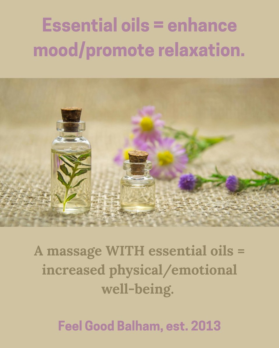 #Aromatherapy #massage combines massage therapy with the use of essential oils, providing both physical and emotional benefits.  These oils are inhaled and absorbed through the skin, influencing both physical and emotional well-being. Why not experience one for yourself?