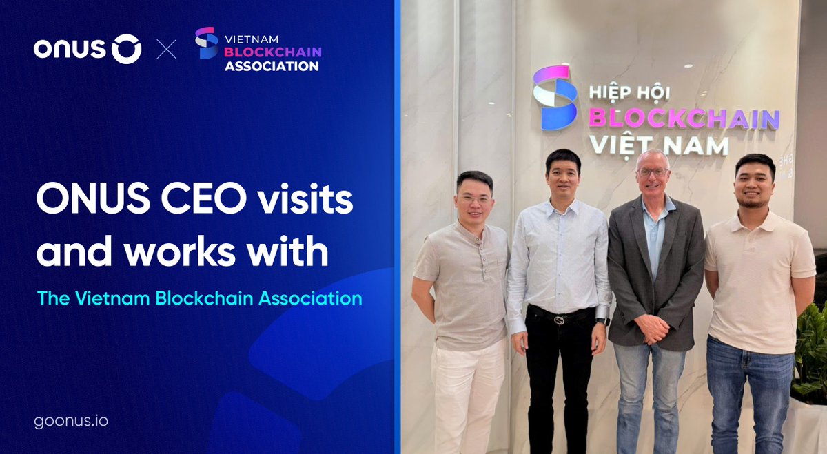 ONUS (@onusfinance) on Twitter photo ๐งโ๐ผ ONUS CEO visits and works with Vietnam Blockchain Association
Amid Vietnamโs ongoing efforts to establish a regulatory sandbox for digital assets, on June 2, 2025, Mr. Matthew White, CEO of ONUS Finance, held an in-depth discussion with <a href="/VietnamVBA/">Vietnam Blockchain Association</a> to share international ๐งโ๐ผ ONUS CEO visits and works with Vietnam Blockchain Association
Amid Vietnamโs ongoing efforts to establish a regulatory sandbox for digital assets, on June 2, 2025, Mr. Matthew White, CEO of ONUS Finance, held an in-depth discussion with <a href="/VietnamVBA/">Vietnam Blockchain Association</a> to share international