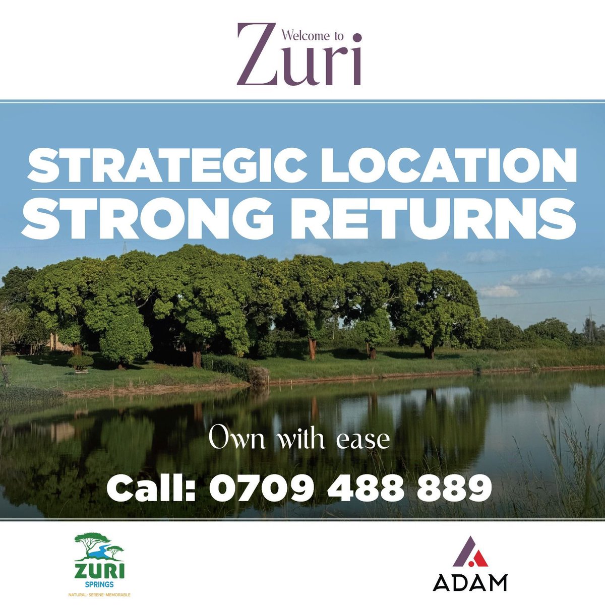 zuribyadam's tweet photo. Looking for smart land investment?
Zuri Springs by ADAM Capital has 1/8 of an acre plots from KSh 3.3M — with 80% KCB financing, 990K deposit, and 330K cashback!
📍 Just 7KM from Thika Road

📞+254709488889 to secure yours. #ownwithease #kenyadiaspora @KCBKenya  ~B.S https://t.co/NK0GUOMs2R