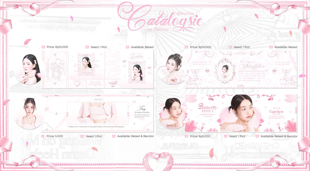 ㅤ
             .. 𝜗𝜚 ; Help repost, thank you! ₊  ྀི ‧

Hai! Aku open untuk semua catalog di bawah ini. Jika kalian tertarik, bisa hubungi aku melalui DM, ya! ~ 

#zonauang — ♡
