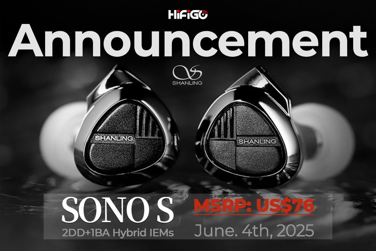 HiFiGoAudio's tweet image. ✨Meet the Shanling Audio Sono S👂
🎧Stylish, smooth, and tuned for everyday enjoyment🎵
😇From daily commutes to weekend jams, it’s got you covered👇

HiFiGo:hifigo.com/products/shanl…
Aliexpress:aliexpress.com/item/100500918…

#Shanling #SonoS #IEM #HiFiGo #Audiophile #MusicLovers #hifi