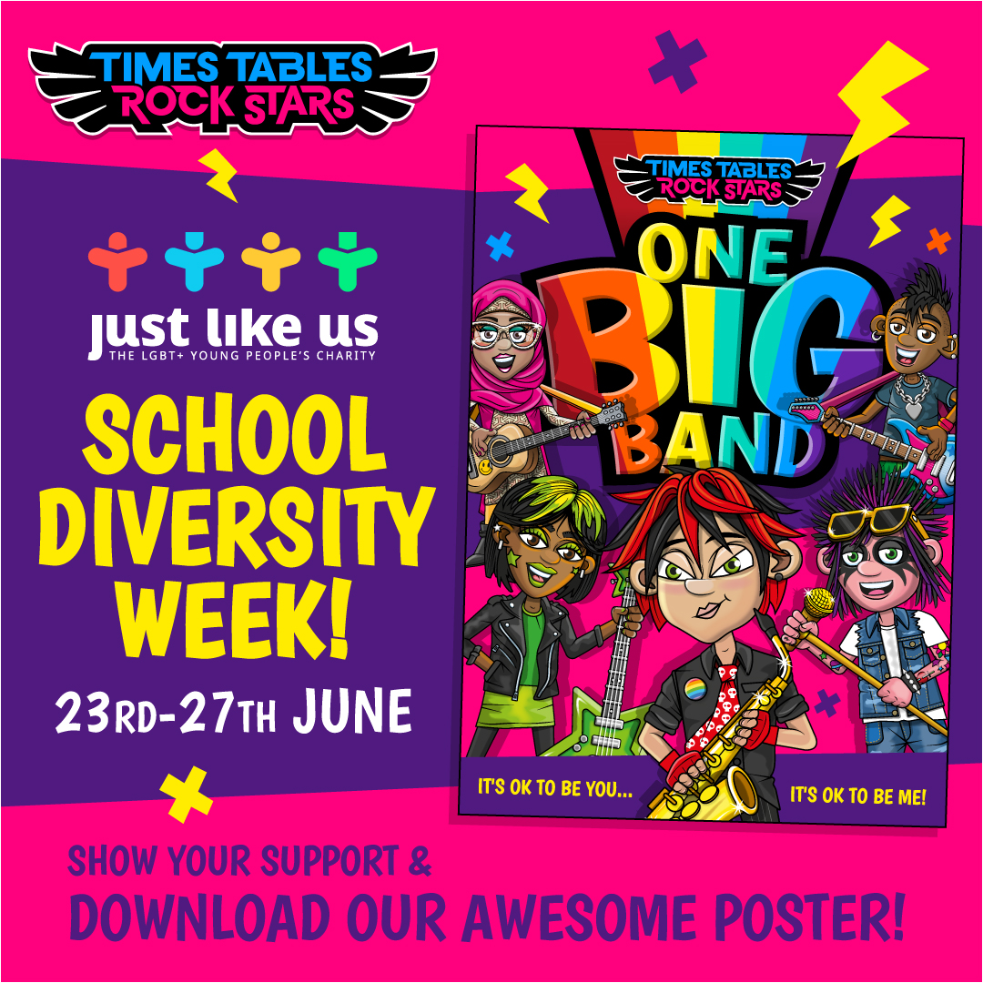 Times Tables Rock Stars (@ttrockstars) on Twitter photo ๐ Celebrate Diversity Week on June 23rd-27th 2025 with us and <a href="/JustLikeUsUK/">Just Like Us</a>
โ
At TTRS, we believe everyone should feel seen, heard, and celebrated. Join us as we champion inclusion and individuality in maths and beyond! ๐โ
โ
๐ฅ Download our FREE Diversity Week poster from ๐ Celebrate Diversity Week on June 23rd-27th 2025 with us and <a href="/JustLikeUsUK/">Just Like Us</a>
โ
At TTRS, we believe everyone should feel seen, heard, and celebrated. Join us as we champion inclusion and individuality in maths and beyond! ๐โ
โ
๐ฅ Download our FREE Diversity Week poster from