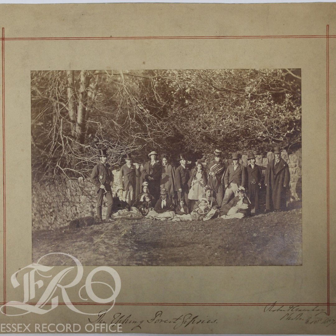 June is Gypsy, Roma and Traveller History Month. We will be posting documents held by Essex Record Office which celebrate Gypsy, Roma and Traveller heritage. 

This mounted photograph [I/Mp 134/1/3] from c.1871 shows a group of Gypsies at Epping Forest. 
#GRTHM25 #Archives